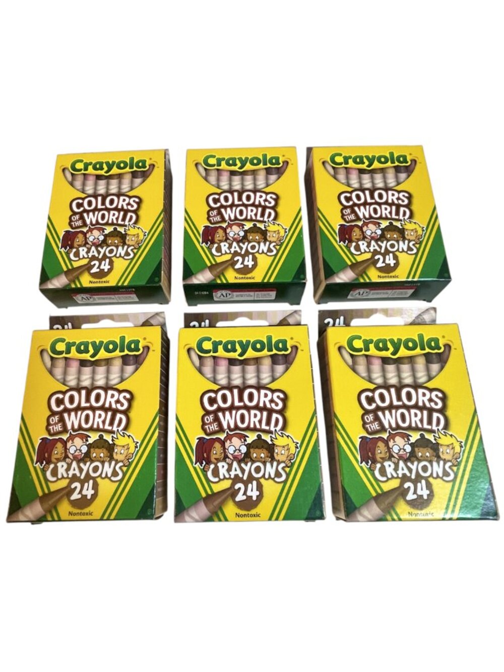 Crayola 24 pc Colors of the World Crayons Lot of 6 Boxes New
